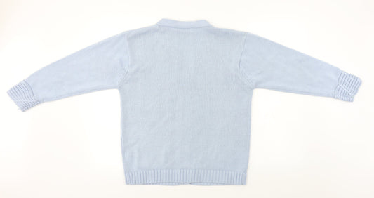 Donna Lewis Womens Blue Cardigan Jumper Size L