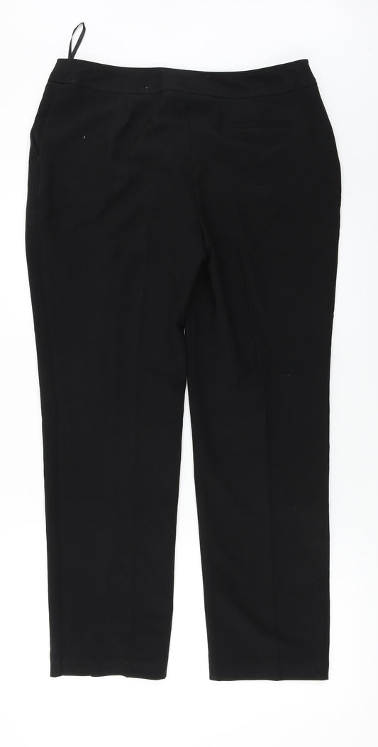 F&F Womens Black Trousers Size 14 L25 in