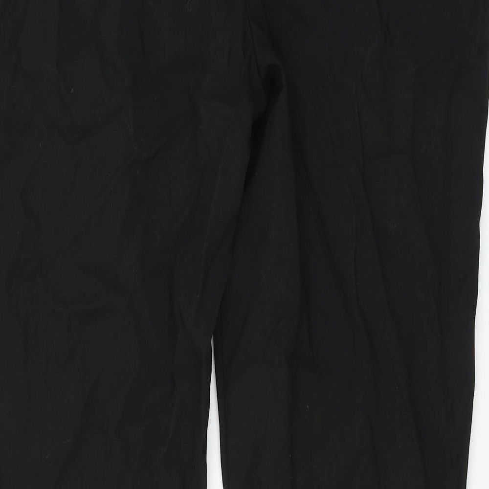 Womens UK Size 12 NEXT Regular Fit Black Trousers