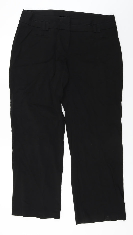 Womens UK Size 38 in Yessica Regular Fit Black Trousers