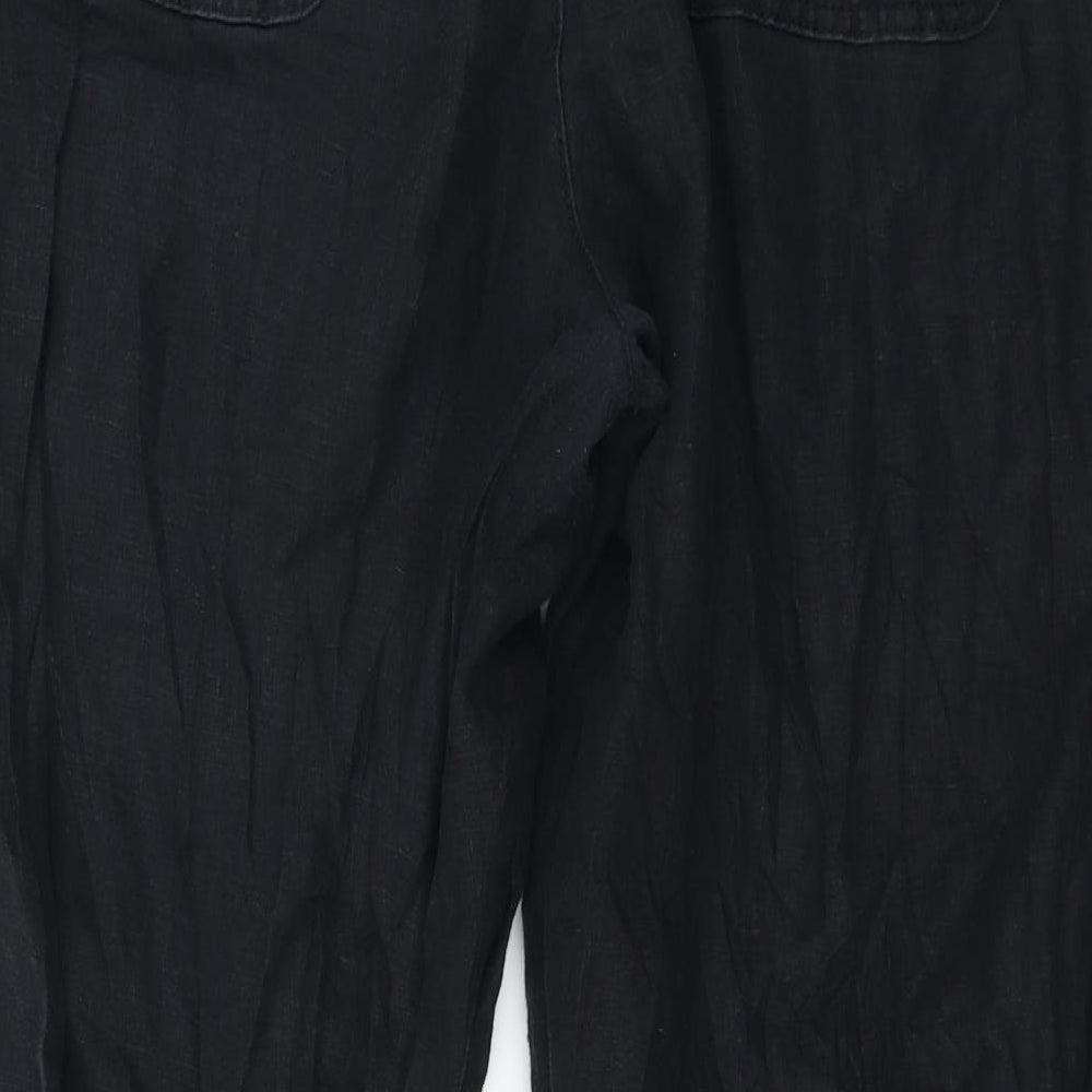 George Womens Black Cropped Trousers Size 38 in L23 in