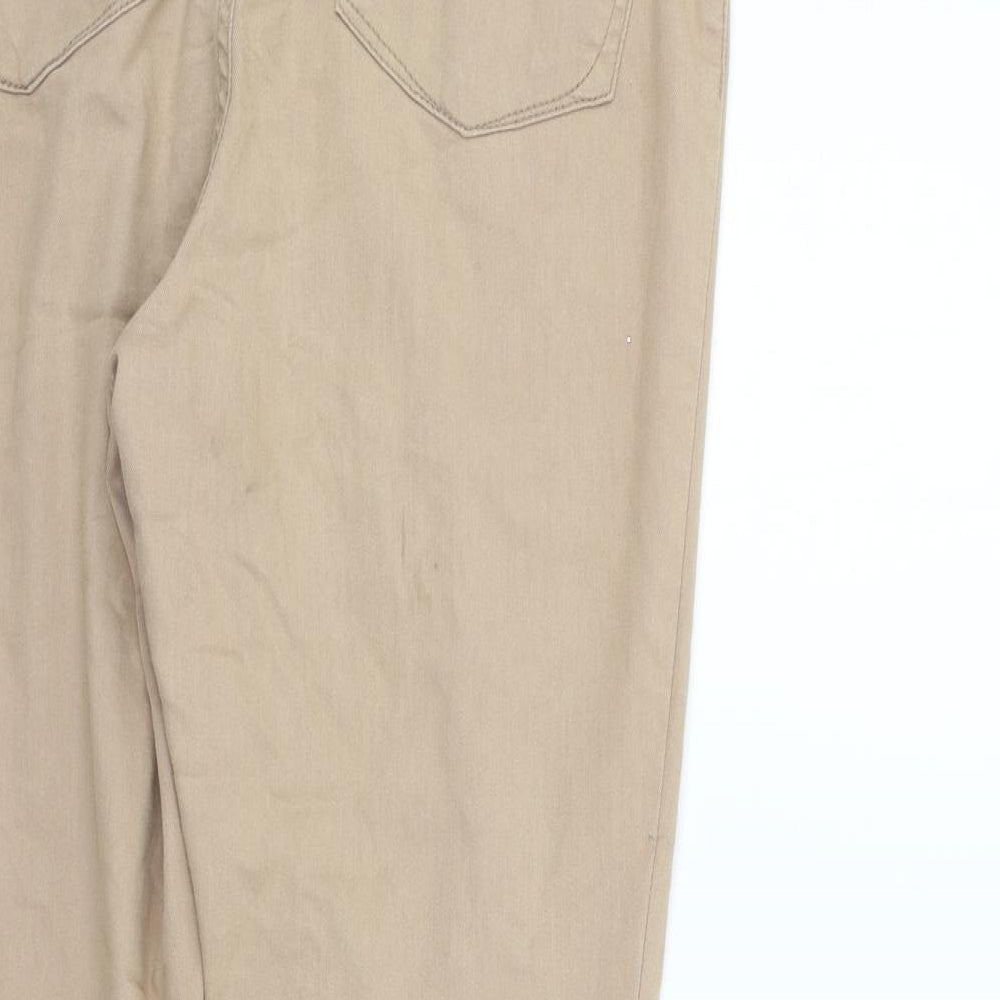 Womens UK Size 18 deniem & co Regular Fit Beige Trousers