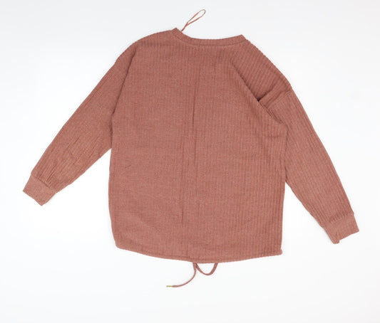 Womens UK Size 12 Papaya Beige Pullover Jumper