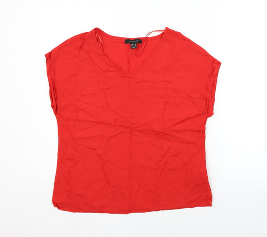 Womens UK Size 6 Atmosphere Red Basic T-Shirt