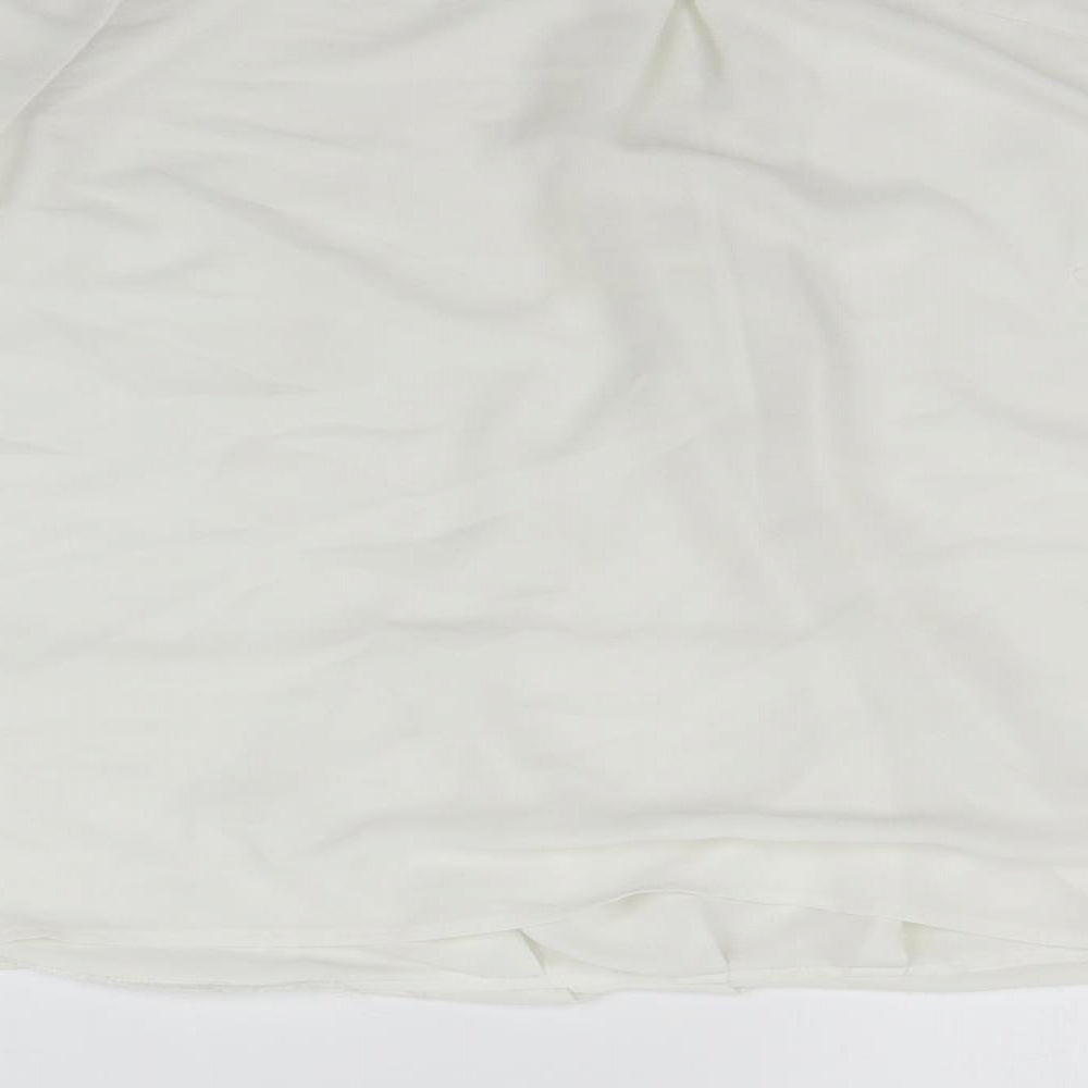 Womens UK Size 12 Topshop White Basic T-Shirt