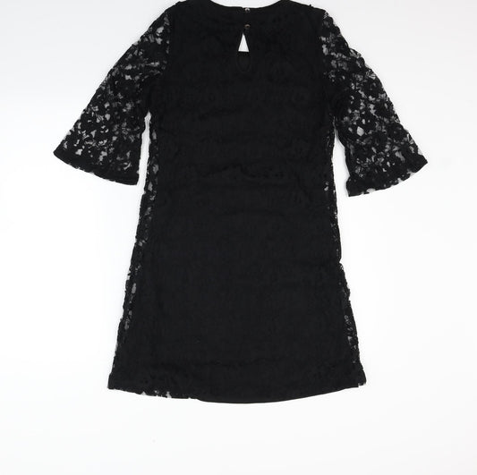 Papaya Womens Black Fit & Flare Size 8