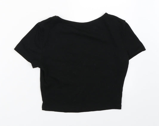 SheIn Womens Black Basic T-Shirt Size S