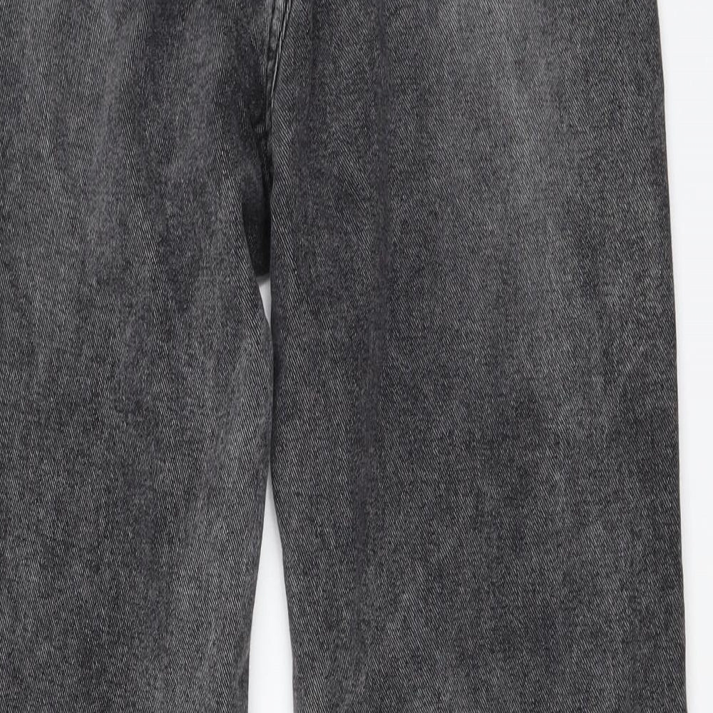 SheIn Womens Grey Denim Straight Jeans Size S L30 in