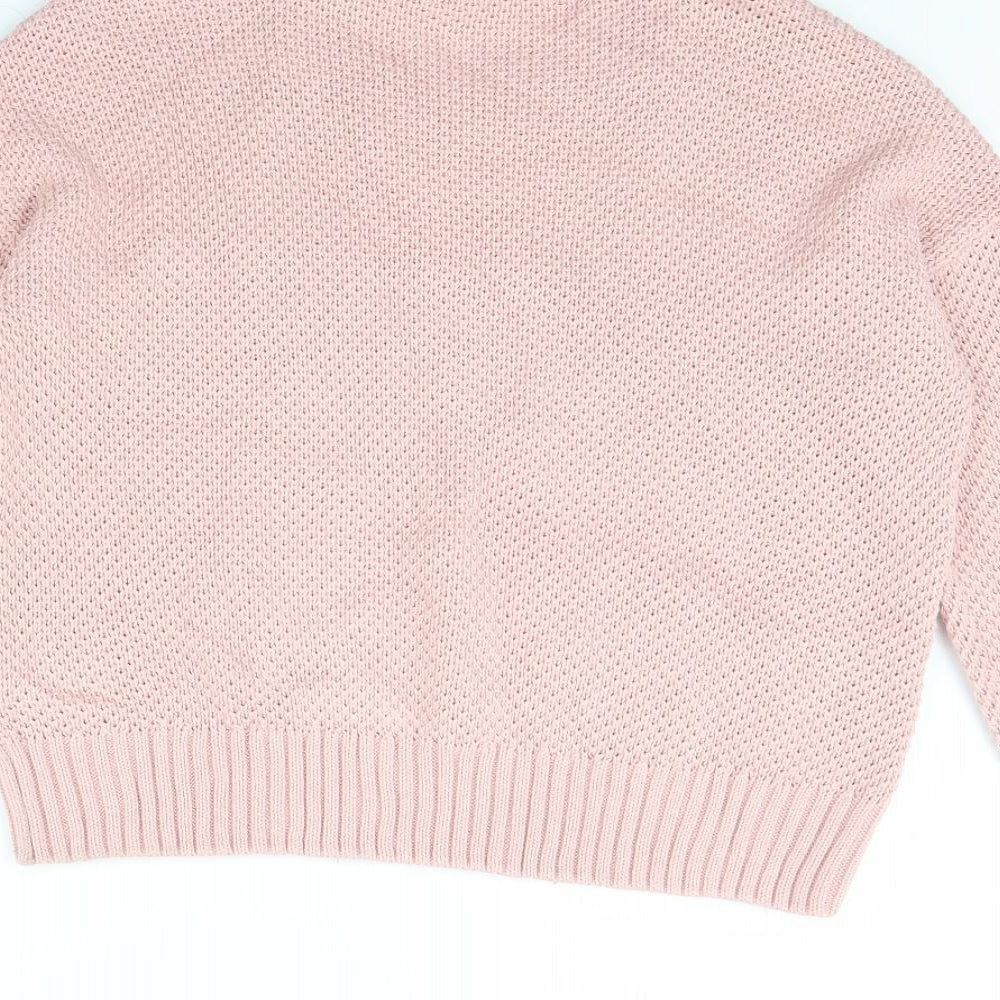 Womens UK Size S H&M Pink Pullover Jumper