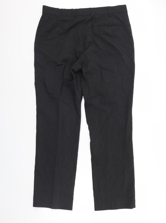Womens UK Size 36 in Preworn Regular Fit Dress Pants Grey Trousers