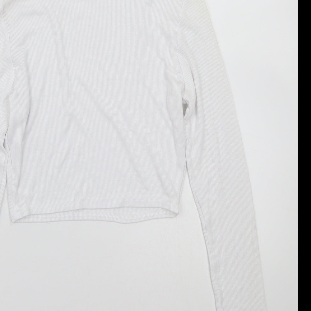 Womens UK Size 8 Missguided White Basic T-Shirt