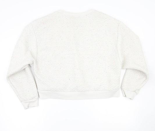 Womens UK Size L Primark White Pullover Jumper