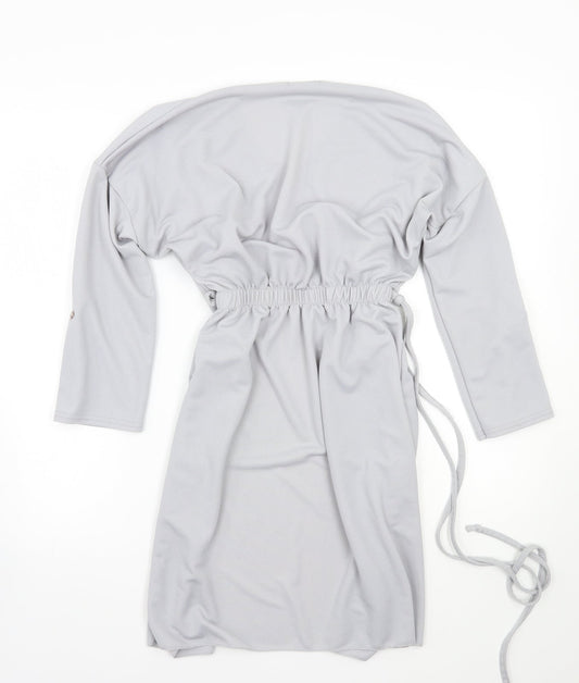 Boohoo Womens Grey Cardigan Jumper Size 8