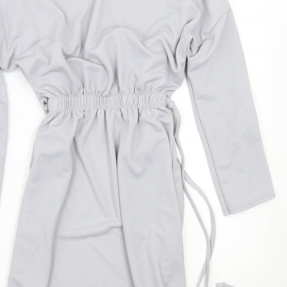 Boohoo Womens Grey Cardigan Jumper Size 8