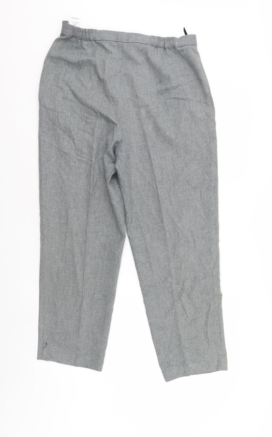 St Michael Womens Grey Trousers Size 14 L27 in