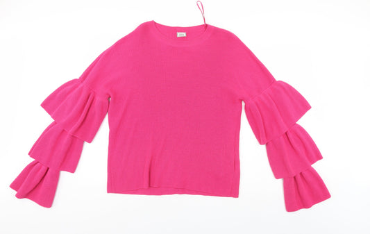 Womens UK Size M Pimkie Pink Pullover Jumper