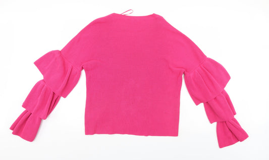 Womens UK Size M Pimkie Pink Pullover Jumper