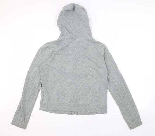 Womens UK Size M Holliser Grey Full Zip Hoodie