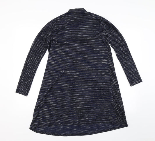 Miss Selfridge Womens Blue Striped Jumper Dress Size 8