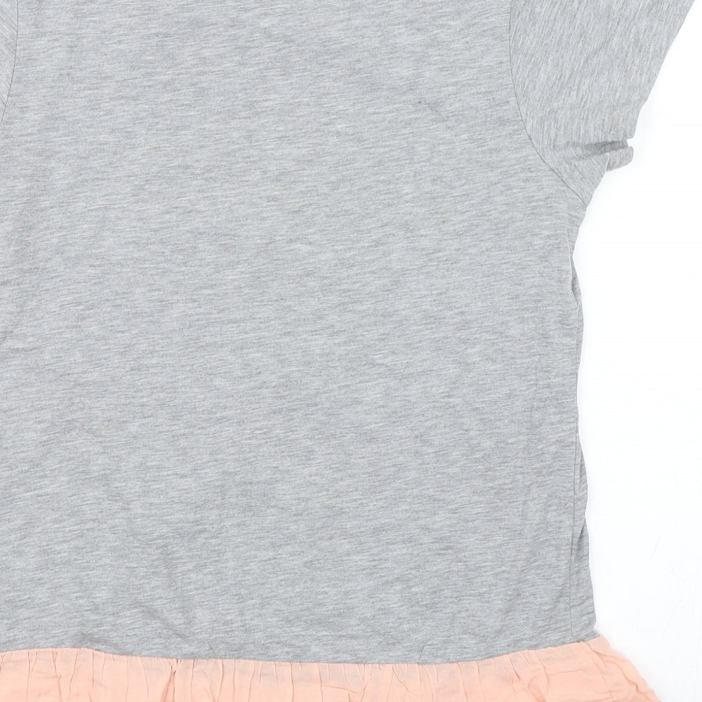 Papaya Womens Grey Basic T-Shirt Size 8