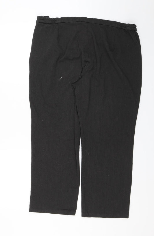 M&S Womens Black Dress Pants Trousers Size 18 L23 in
