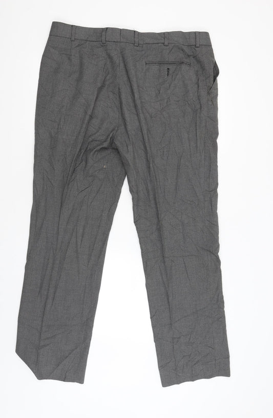Womens UK Size 38 Preworn Regular Fit Grey Trousers