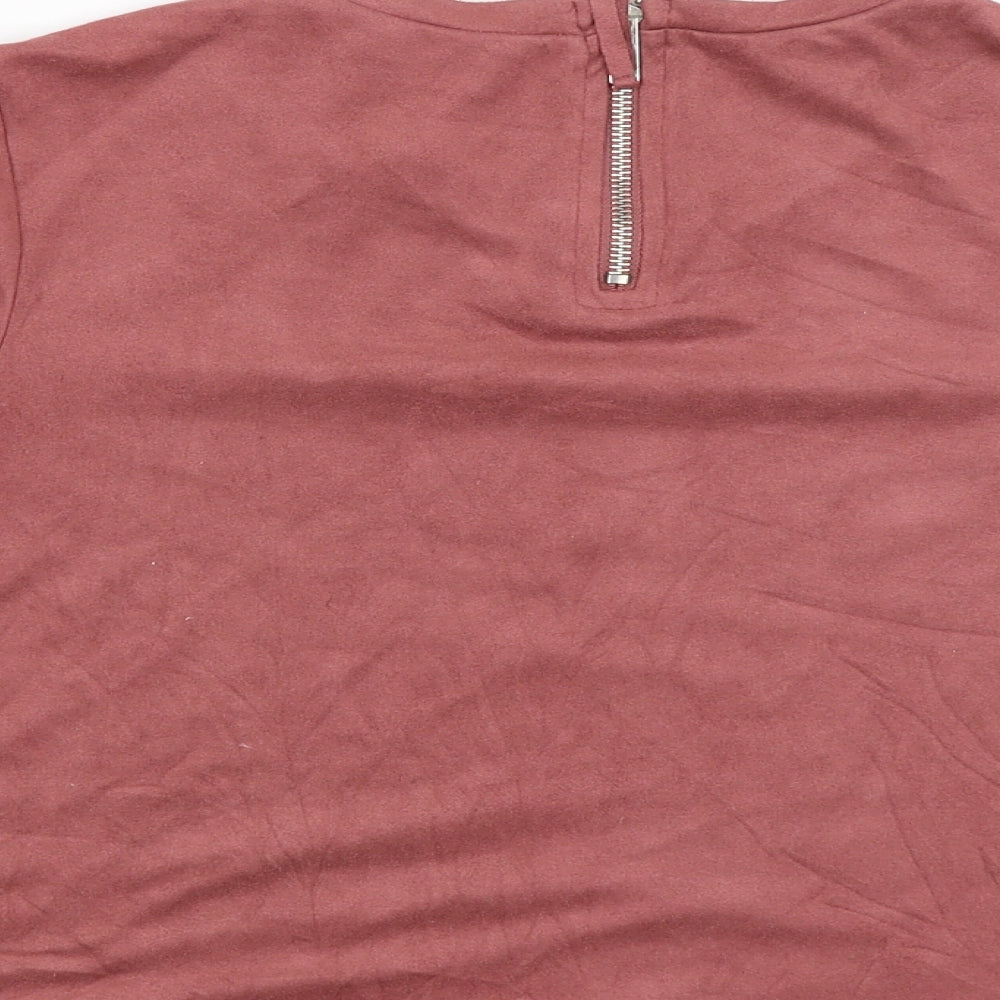 Womens UK Size S Zara Trafaluc Red Pullover Jumper