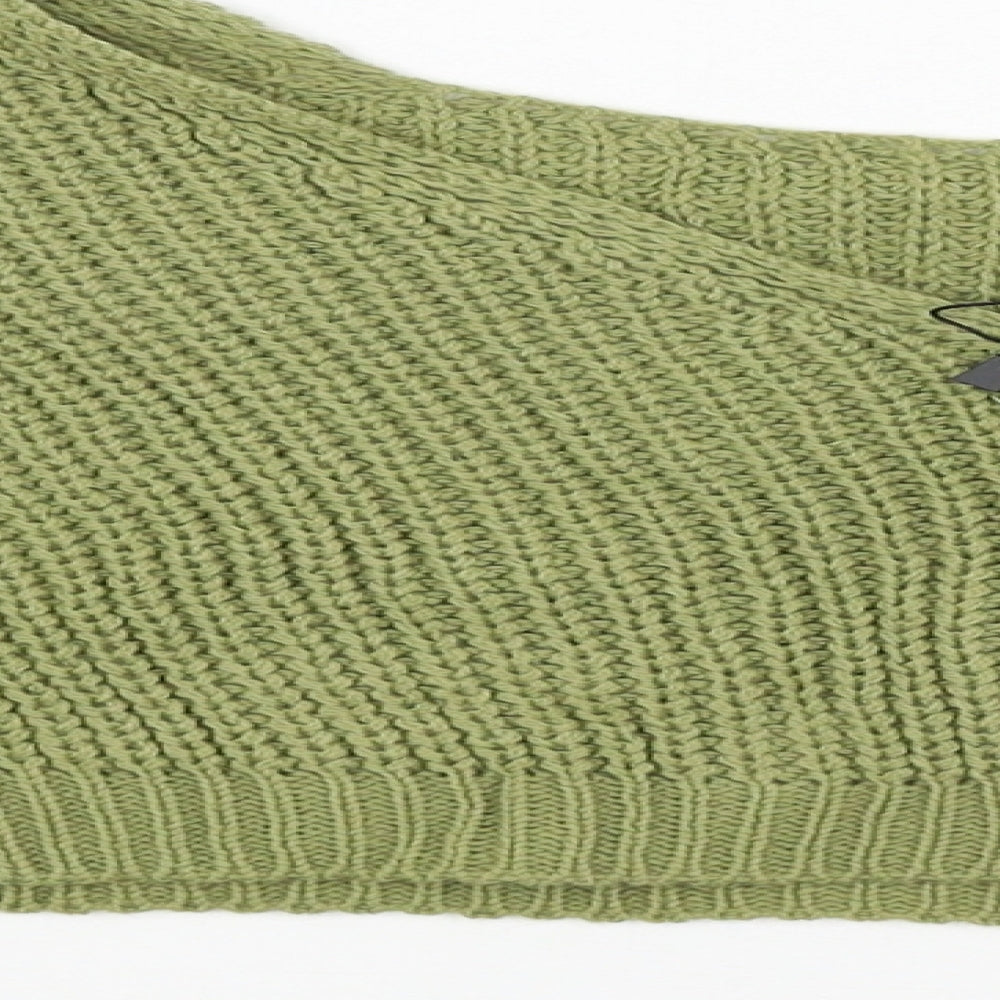 Boohoo Womens Green Pullover Jumper Size M
