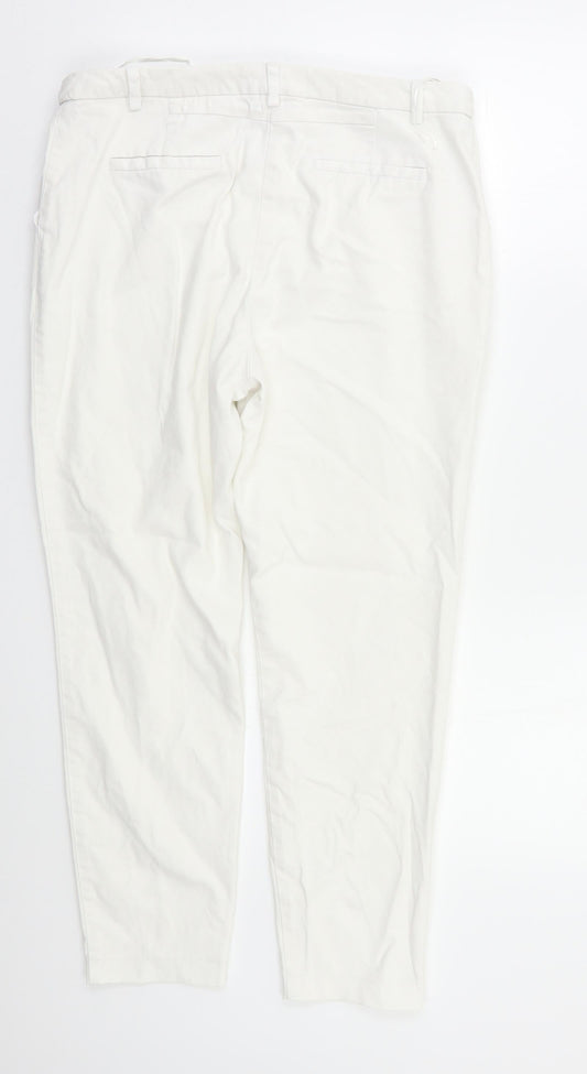 NEXT Womens White Skinny Jeans Size 12 L25 in