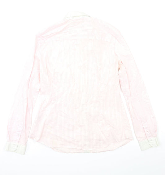 Womens UK Size 12 RESERVED Pink Basic Button-Up