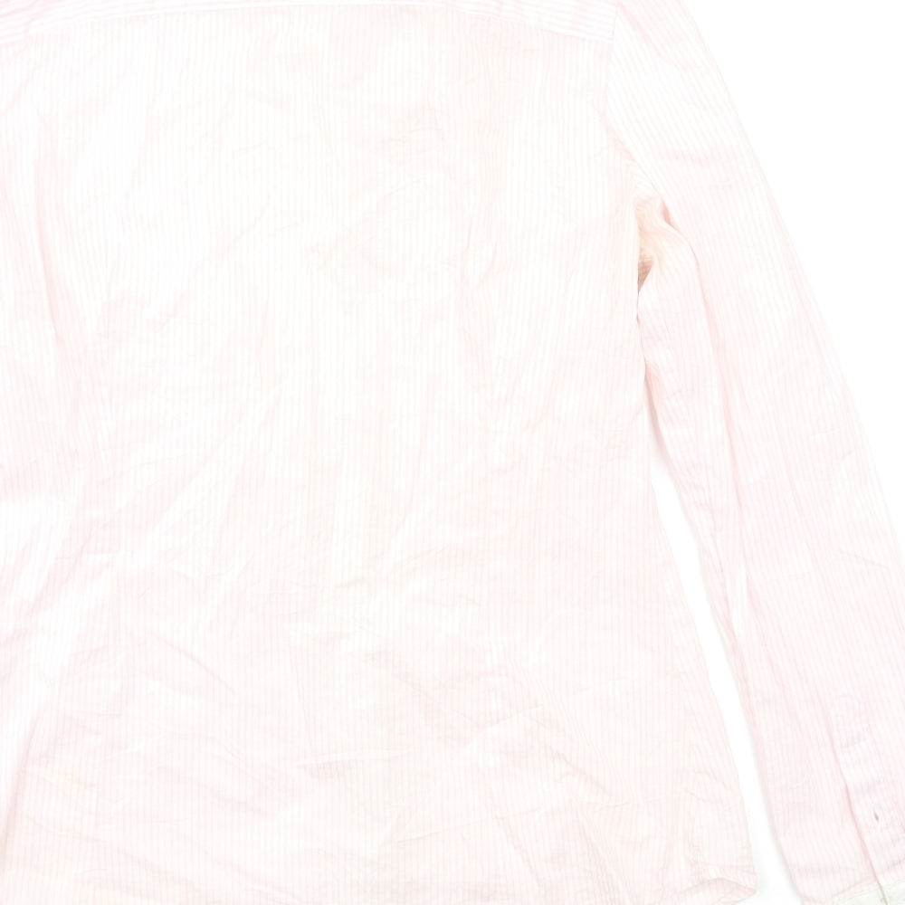 Womens UK Size 12 RESERVED Pink Basic Button-Up