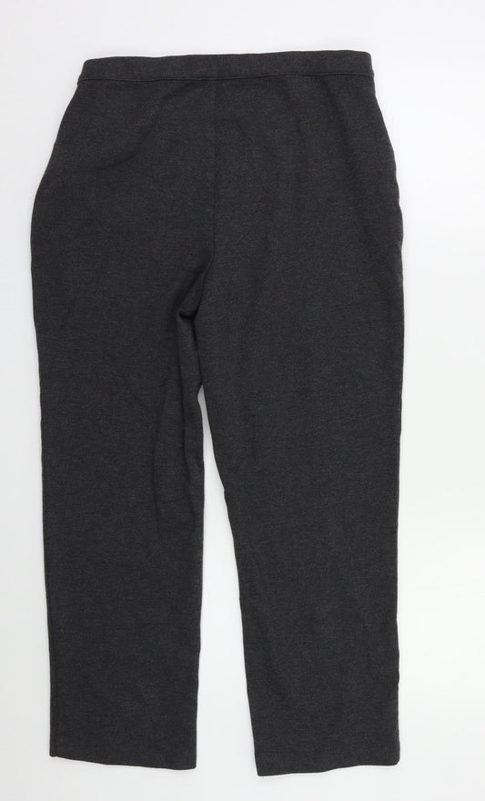 M&S Womens Brown Trousers Size 12 L26 in