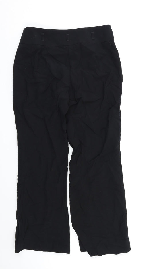 Womens UK Size 10 M&S Regular Fit Black Trousers