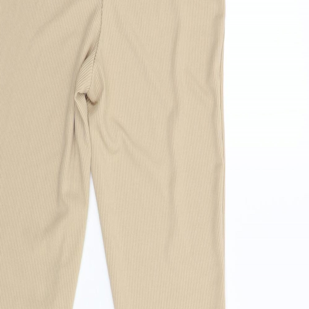 Womens UK Size 6 Misspap Slim Fit Beige Trousers
