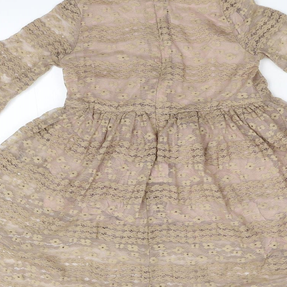 Cotton Splendid Girls Brown Fit & Flare Size M
