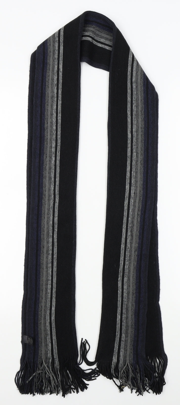 Cedar Wood State Unisex Black Striped Scarf
