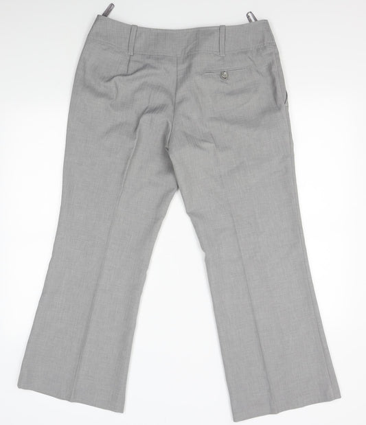 F&F Womens Grey Trousers Size 14 L25 in