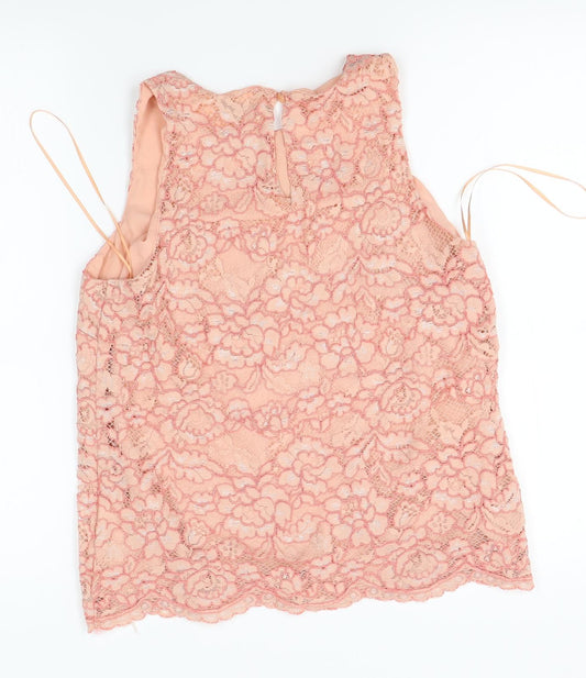 F&F Womens Pink Floral Basic Blouse Size 12