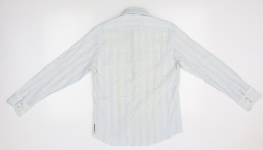 Mens UK Size M Duck and Cover Blue Button-Up Long Sleeve Casual Shirt
