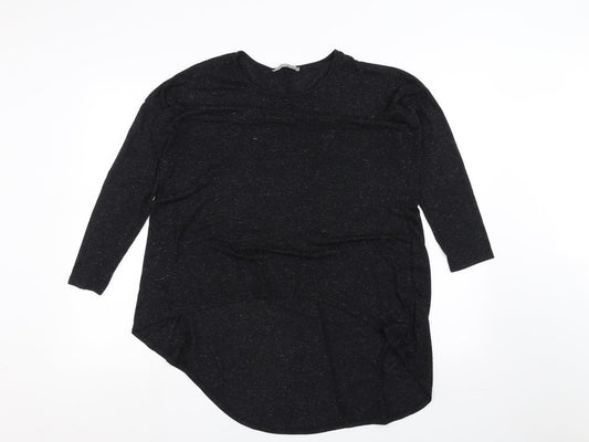 Womens UK Size 10 Atmosphere Black Basic T-Shirt