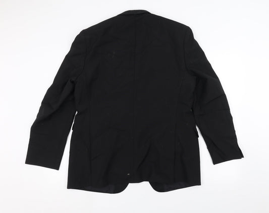 Mens UK Size 38 Preworn Regular Black Suit Jacket