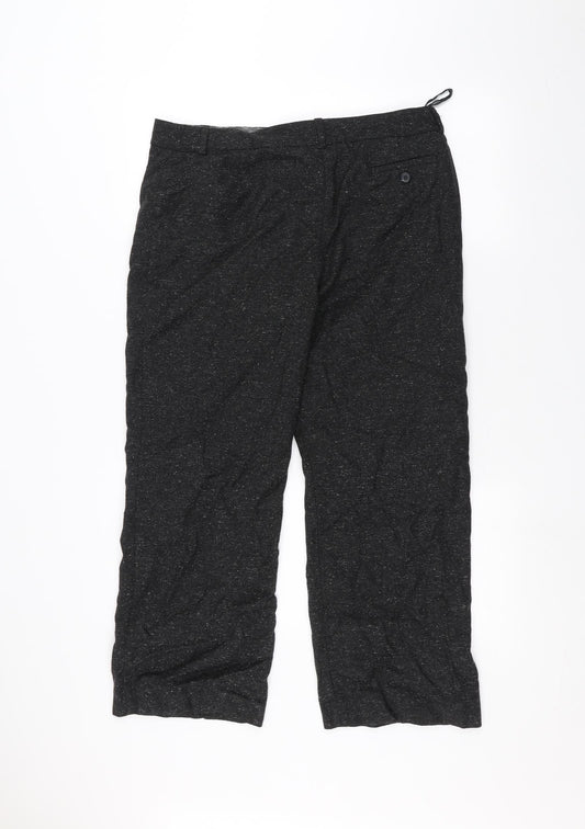 Marks and Spencer Womens Black Trousers Size 14 L25 in