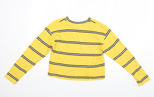 Womens UK Size 6 Topshop Yellow T-Shirt