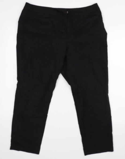 Womens UK Size 16 Bonmarché Regular Fit Black Trousers