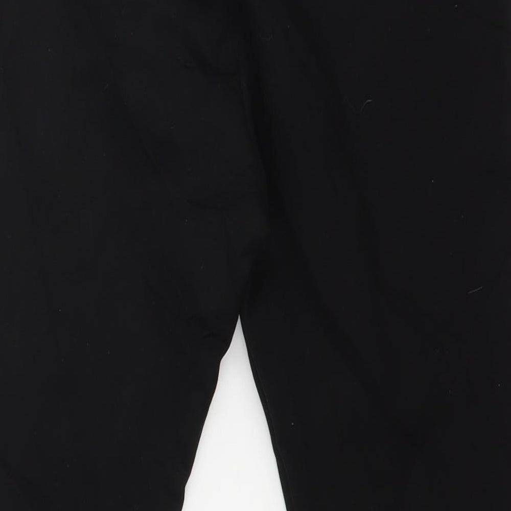 M &Co Womens Black Rayon Trousers Size 14 L20.5 in
