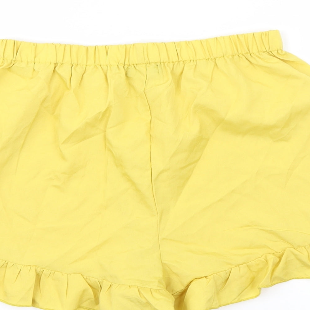 Boohoo Womens Yellow Cargo Shorts Size 6