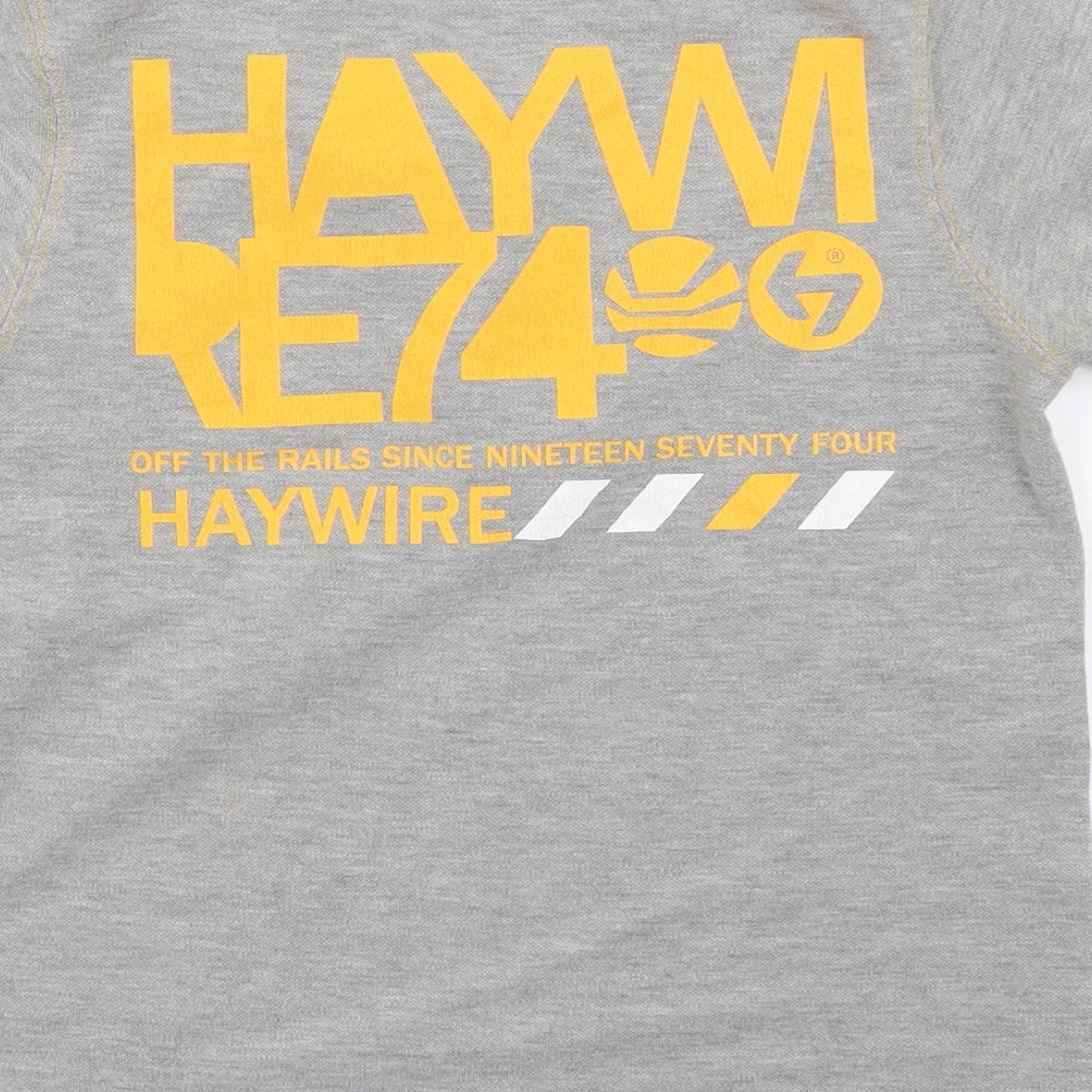hay wire Boys Grey Basic Polo Size 6-7 Years - HAY WIRE