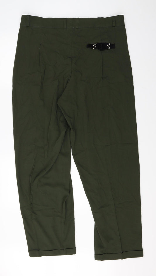 Womens UK Size 36 in Preworn Regular Fit Green Trousers