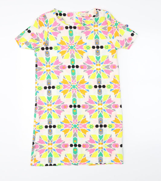 Vera & Lucy Womens Multicoloured Geometric Pencil Dress Size M