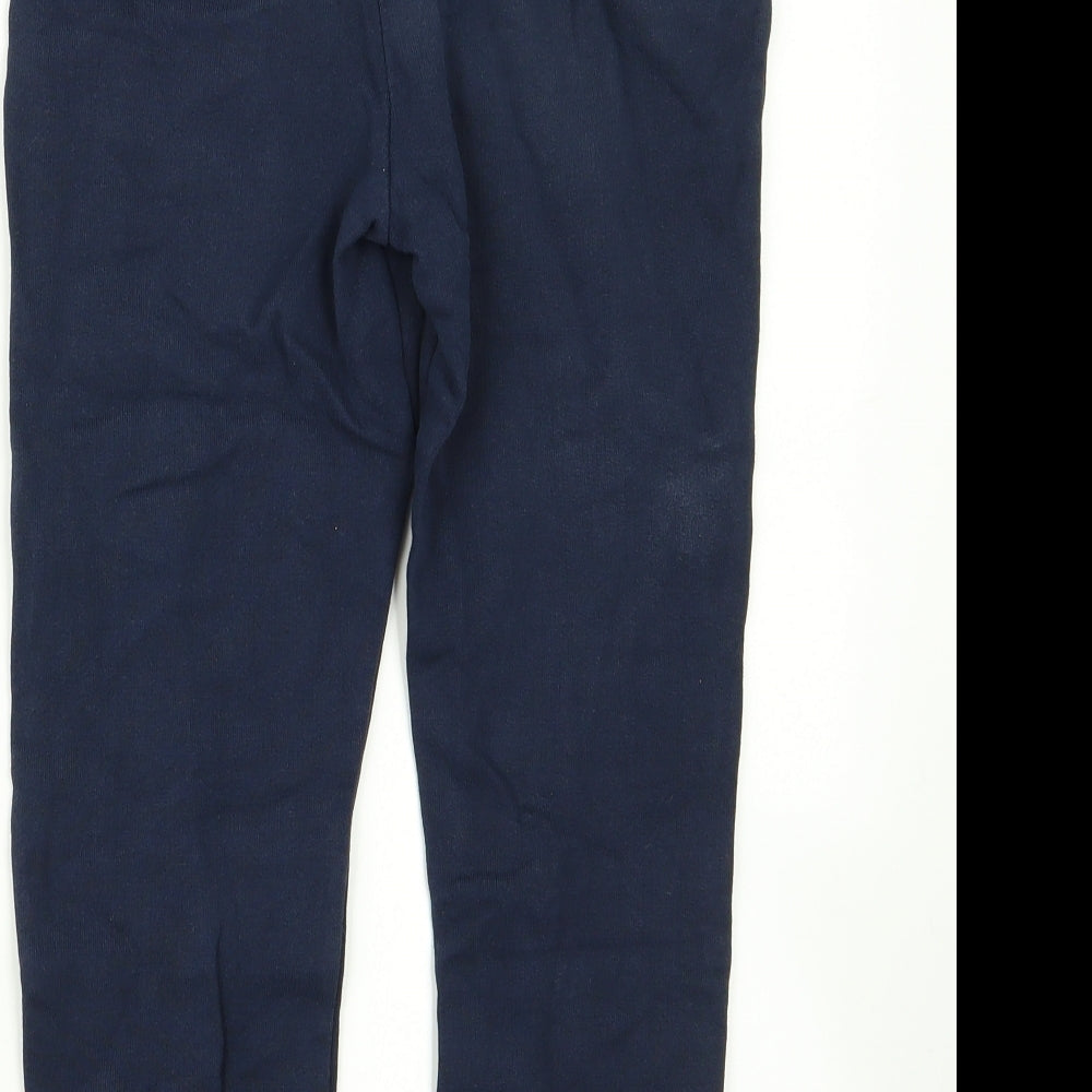 River Island Girls Blue Ramie Jogger Trousers Size 9 Years